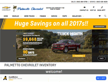 Tablet Screenshot of palmettochevy.com